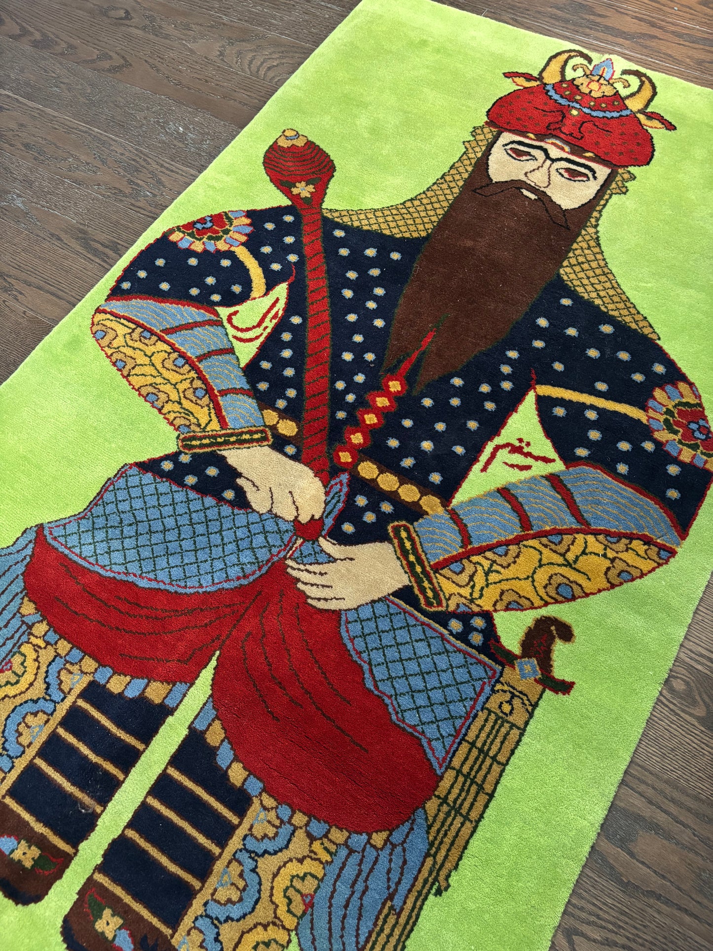 Rostam rug rare green